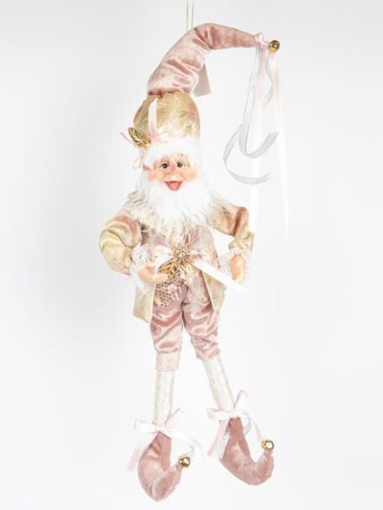 Eurolamp Christmas Plastic Figure Elf Rose Gold Height 8cm