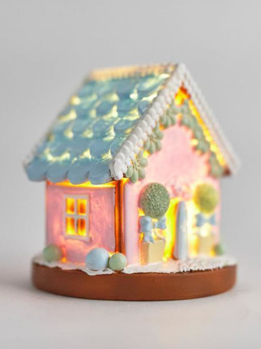 Blue Gingerbread House 12.5cm