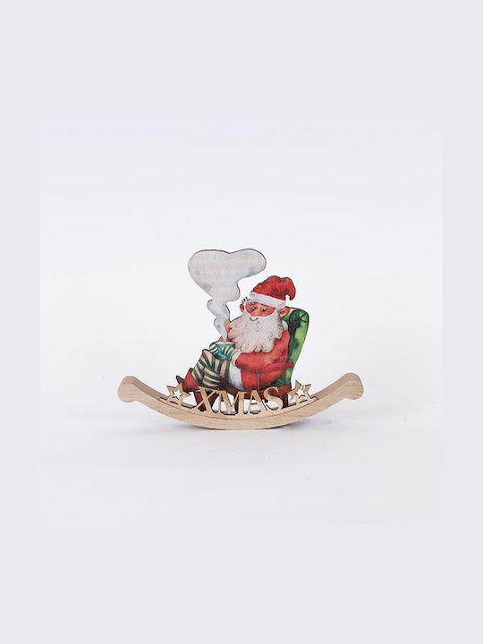 Dekorativer Weihnachtsmann Rot aus Holz 23.5x17.5x3cm