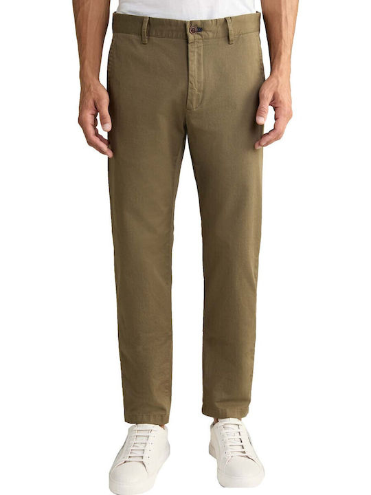 Joop! Παντελόνι Chino σε Ίσια Γραμμή Λαδί