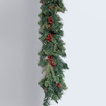 Green Garland with Berries and Pinecones 200cm