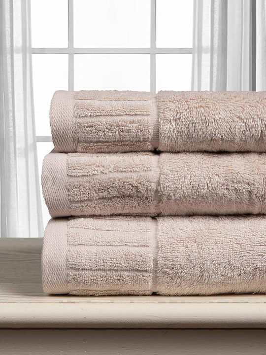 Silk Fashion Melodia 50x100cm Beige Bath Towel ...