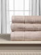 Silk Fashion Bath Towel Melody 75x150cm Beige Weight 600gsm