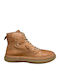Leder Stiefeletten Damen Tabac Braun