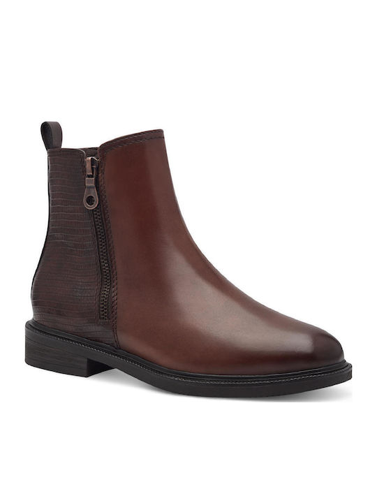 Marco Tozzi Leder Stiefeletten Damen Tabac Braun