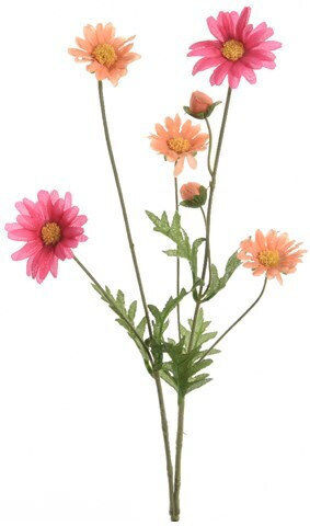 Dekorative künstliche Blume Gänseblümchen Fuchsie 65cm Jardi