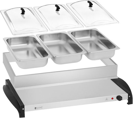 Electric Food Warmer 3 Containers 400w Royal Catering