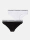 Calvin Klein Σετ Παιδικά Βρακάκια White, Black 2τμχ