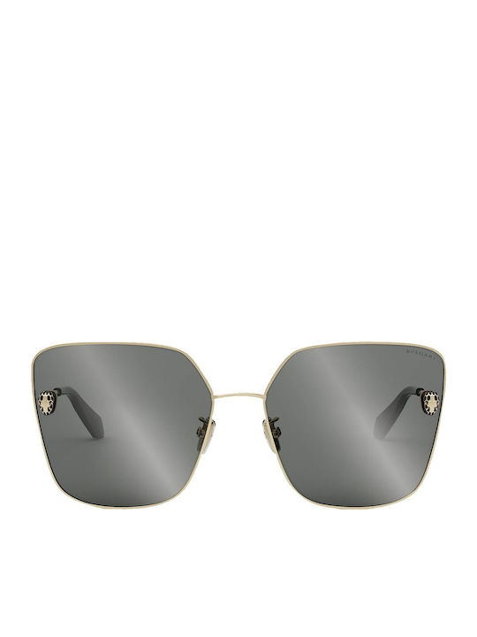 Bvlgari Damen Sonnenbrille mit Gold Metall Gestell und Gray Linse