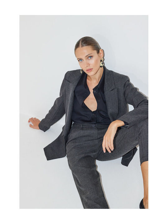 Enzzo Women's Blazer Charcoal