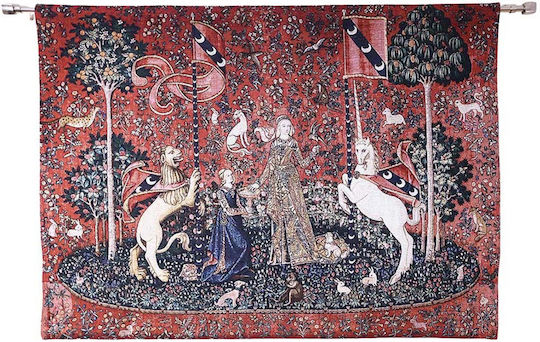 Signare Ταπισερί Τοίχου 120x85cm – Lady & Unicorn Sense Taste
