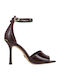 Flossie Leder Sandalen Burgundisch