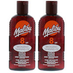 Malibu Tanning Αντηλιακό Λάδι SPF8 2x200ml