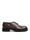Δερμάτινα Γυναικεία Oxfords σε Χακί Χρώμα