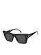 Carrera Women’s Sunglasses with Black Horn-Rimmed Frame and Grey Lens 3046/S 807/IR
