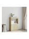 Living Room Display Cabinet Made of Particle Board Sonoma Oak 63x33x100cm