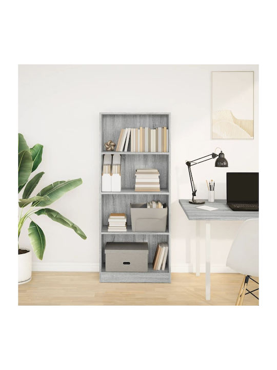 Grey Sonoma Bookcase 60x24x143cm
