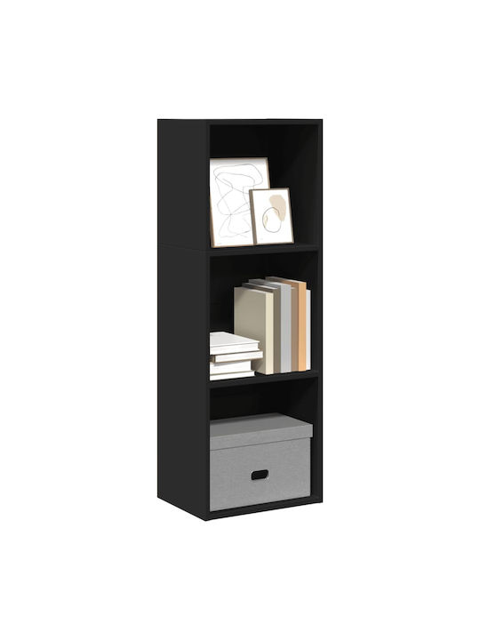 Bookcase Black Velvet-Black Metal 40x30x114cm