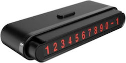 Suport pentru număr de telefon Kaku Afișaj magnetic temporar pentru parcare cu un singur clic Negru