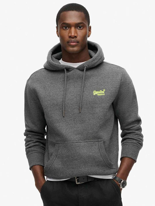 Superdry Φούτερ με Κουκούλα Grey