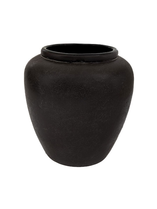 Schwarze Keramikvase 28x28x30cm 88086 Iliadis