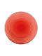 Güral Porselen Plate Shallow made of Porcelain Red with Diameter 30cm