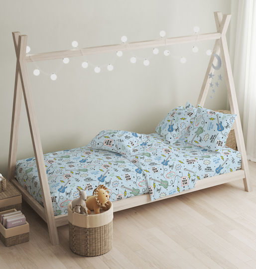 Cokitex Σετ Μονά Blue 165x270cm Cokitex Σετ Μονά Blue 165x270cm