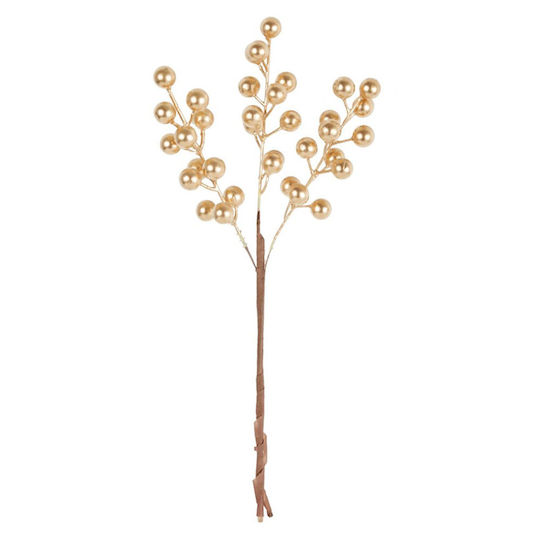 Weihnachtszweig Beeren Mistelzweig Gold 32cm 313.035.0078.04