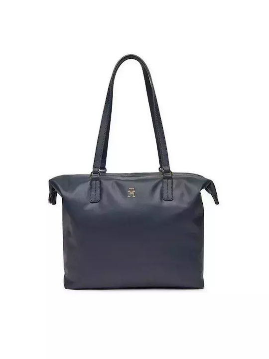 Poppy Γυναικεία Τσάντα Shopper Ώμου Μπλε