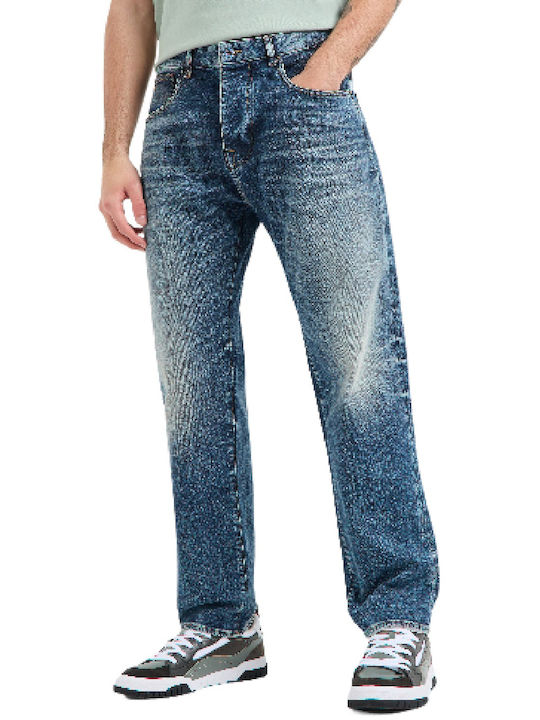 Men's Jeans Pants Elastic Blue