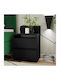 Juniper Plus Wooden Black Bedside Table 40x32x58cm