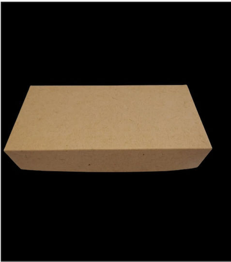 Kraft Grill House Box Skewer Portion B9 Metalised Pet Coating 27x13xh5.5cm 1kg Pack Tefaco 007925