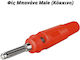 Plug Banana male Red (0824.061)