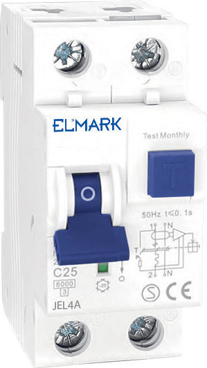 Elmark Ρελέ Ράγας Διαρροής 20A Διπολικό με Τάση 240V
