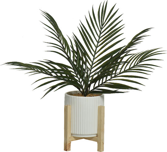 Jardi Τεχνητο Φυτο Φτερη Σε Γλαστρακι 16x56cm - Πρασινο/λευκο