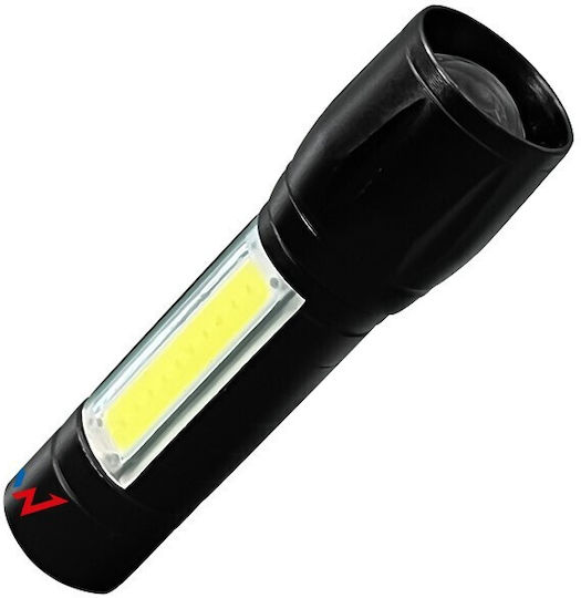 Wonder Rechargeable Flashlight LED IP44 with Maximum Brightness 100lm Black