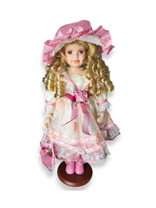 Porcelain Doll Lady Hat 45cm