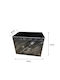 Metallisch Box Holzlagerung 63x42x47cm Silber