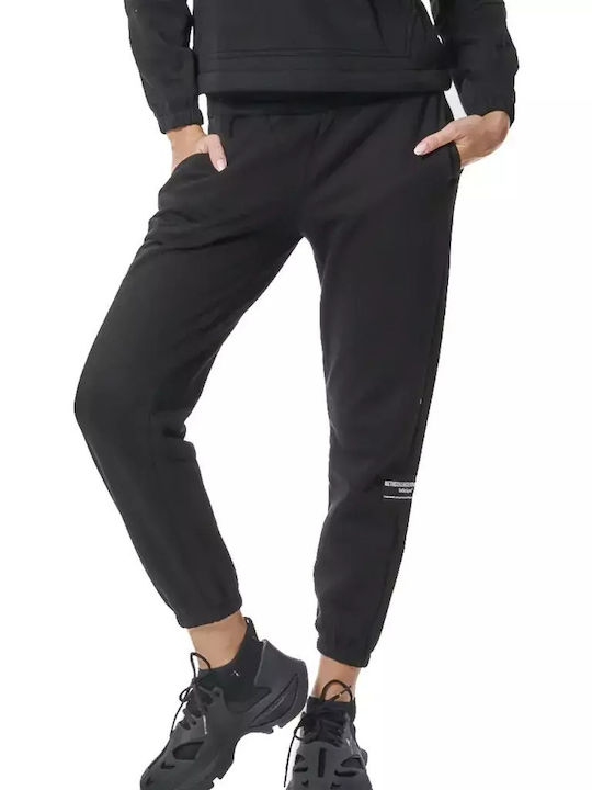 Body Action Hohe Taille Jogginghose Schwarz