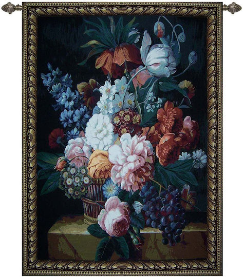 Signare Tapestry Wall Hanging 98x138cm – Flower & Grape