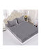 Silk Fashion Σεντόνι Υπέρδιπλο με Λάστιχο 160x200+35εκ. Light Grey