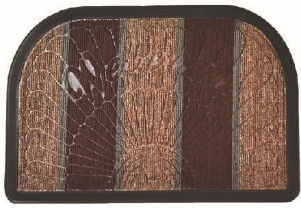 Sidirela Fußmatte Eingang Halbkreisförmiger Teppichboden Κυκνος Braune 2 40x60cm