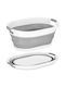 Plastic Laundry Basket 39lt with Cap 62x44x28cm Gray