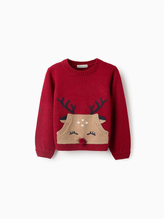 Zippy Children's Sweater Long Sleeve red