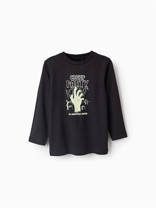 Zippy Children's Blouse Long Sleeve Black