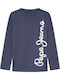 Kinderhemd Langarm Navy Waldo