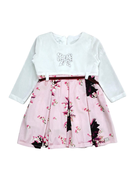 Evita Children's Dress Velvet Ecru