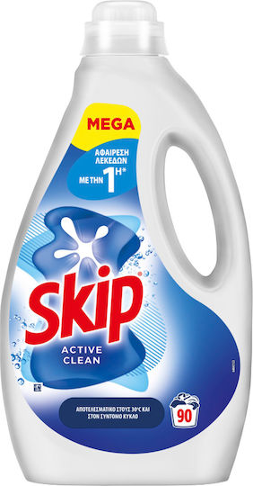 Skip Active Clean Liquid Detergent for Coloreds Clothes 4.5lt (90 Measuring Cups)