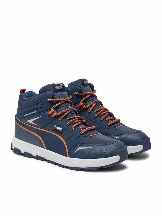 PUMA Evolve Παιδικά Μποτάκια με Κορδόνια Μπλε