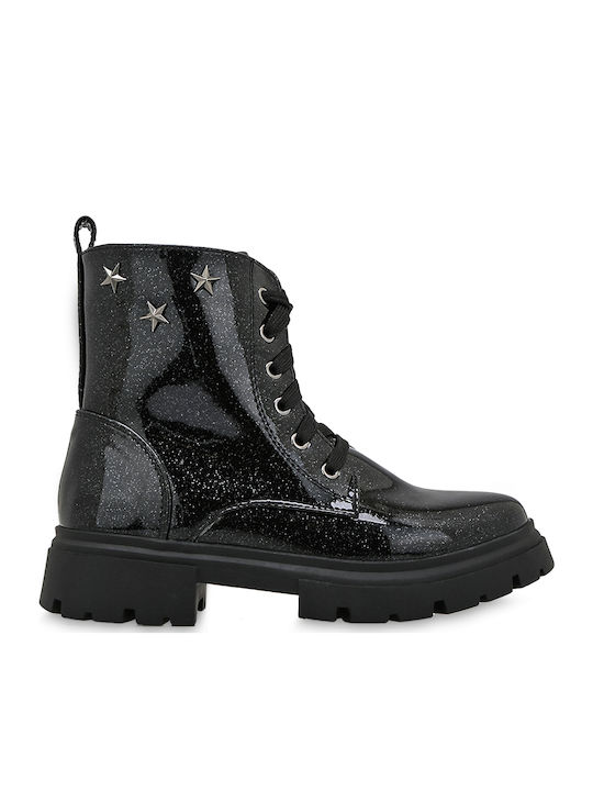 Kinderstiefel mit Reißverschluss Schwarz